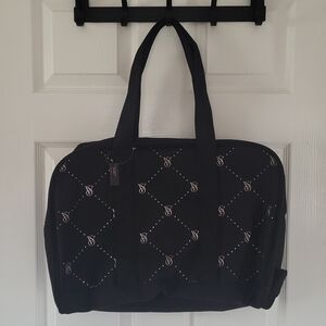 Black Victori's Secret Weekender Duffle Bag